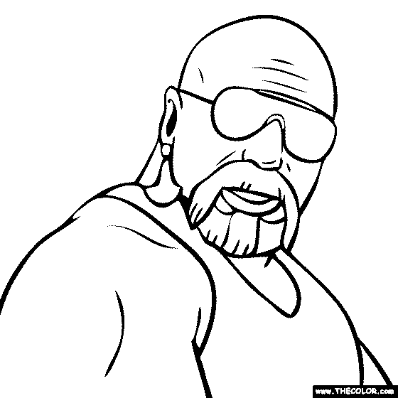 Superstar Billy Graham Coloring Page