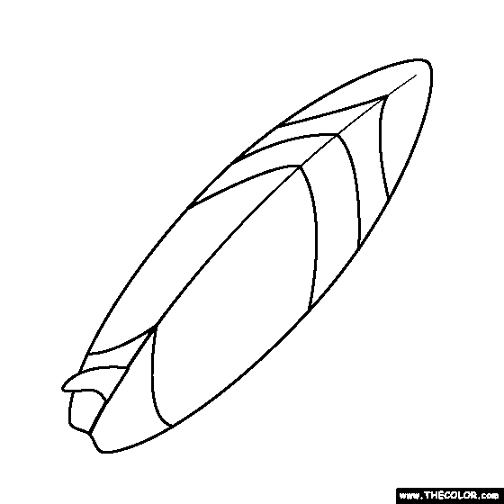 Surfboard Coloring Page