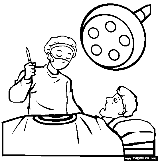 Surgeon Coloring Page