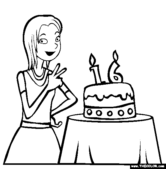Sweet 16 Coloring Page