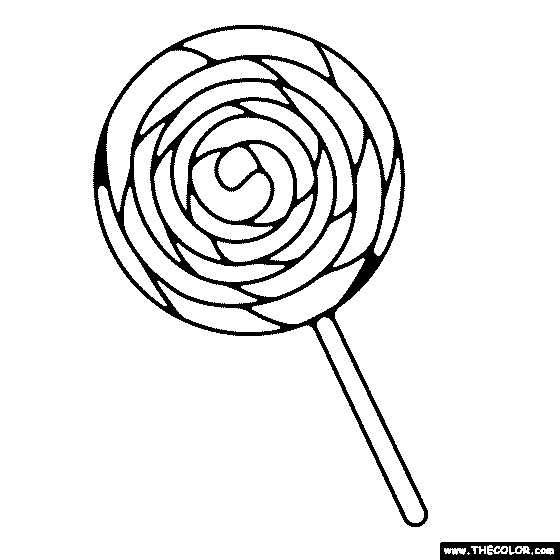 Swirl Lollipop Coloring Page