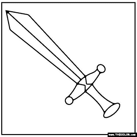 Sword Coloring Page