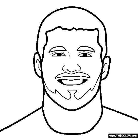 T.J. Watt Coloring Page