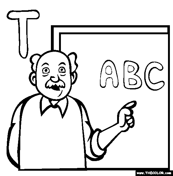 T Coloring Page