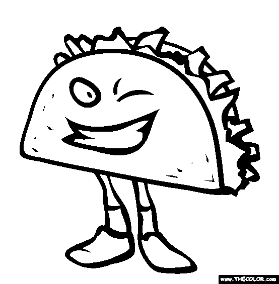 Taco Coloring Page