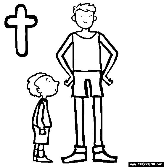 The Letter T Online Alphabet Coloring Page