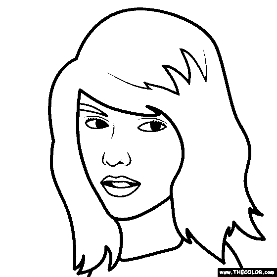 Taylor Swift Coloring Page