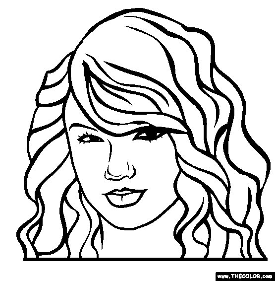 Taylor Alison Swift Coloring Page