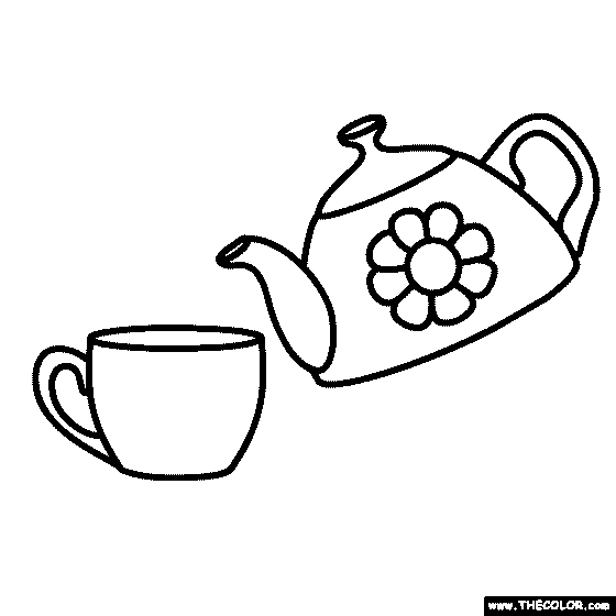 Teapot Coloring Page