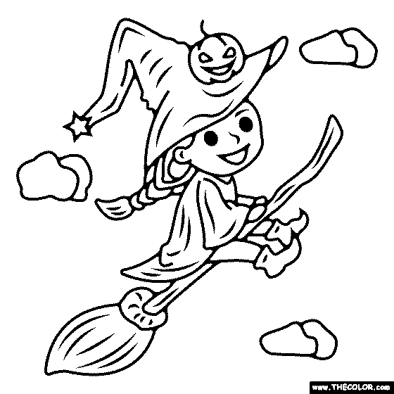 Teen Witch Coloring Page