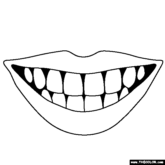 Teeth Coloring Page