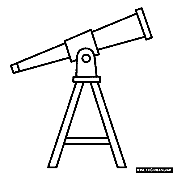 Telescope Coloring Page