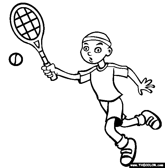 Tennis Coloring Page