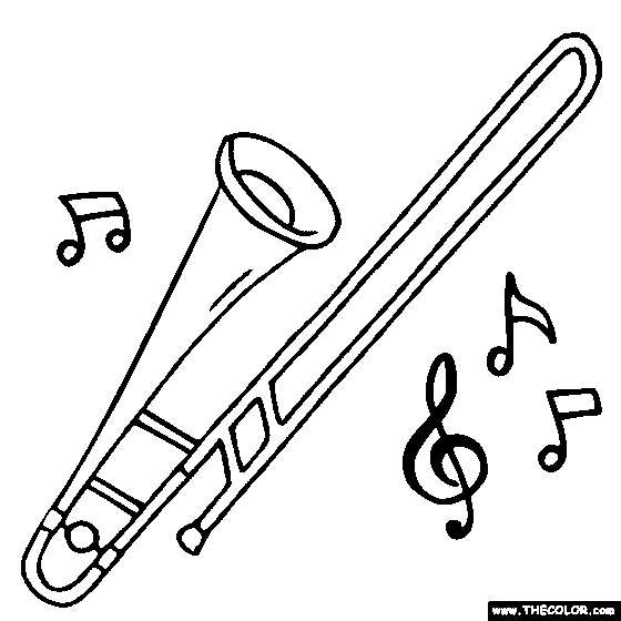 Tenor Trombone Coloring Page 
