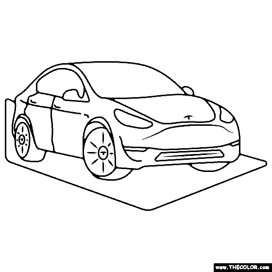 Tesla Model Y Coloring Page
