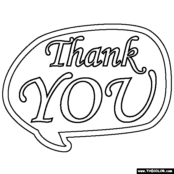 images of thank you coloring pages - photo #28