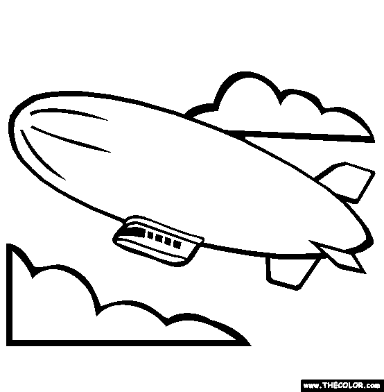 The Airship Coloring Page