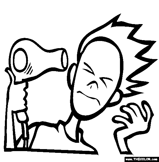 The Blow Dryer Coloring Page