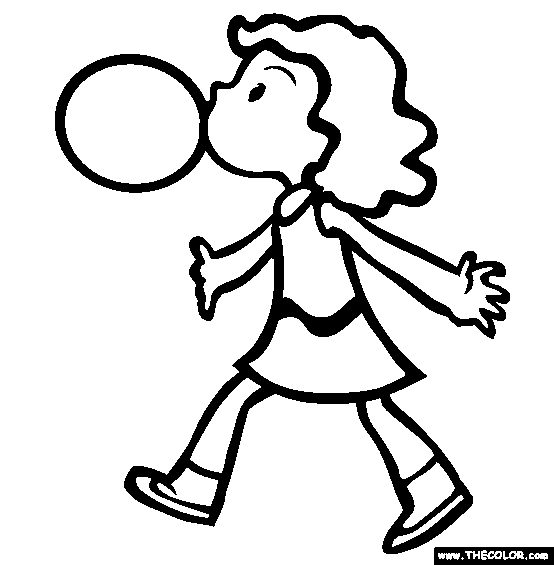  Bubblegum Coloring Page