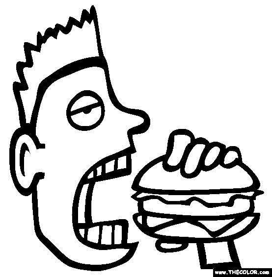 The Burger Coloring Page
