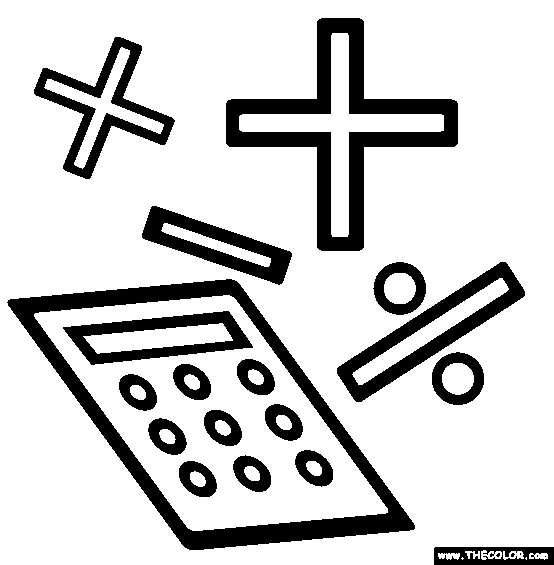 The Calculator Coloring Page