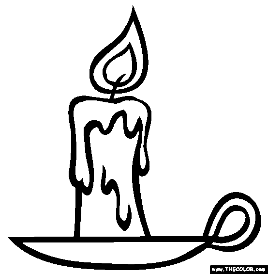 The Candle Coloring Page