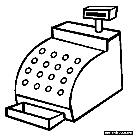 The Cash Register Coloring Page