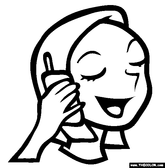 The Cell Phone Coloring Page