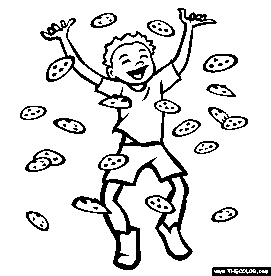 The Chocolate Chip Cookie Coloring Page