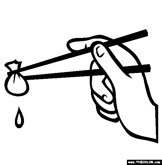 Chopsticks Coloring Page