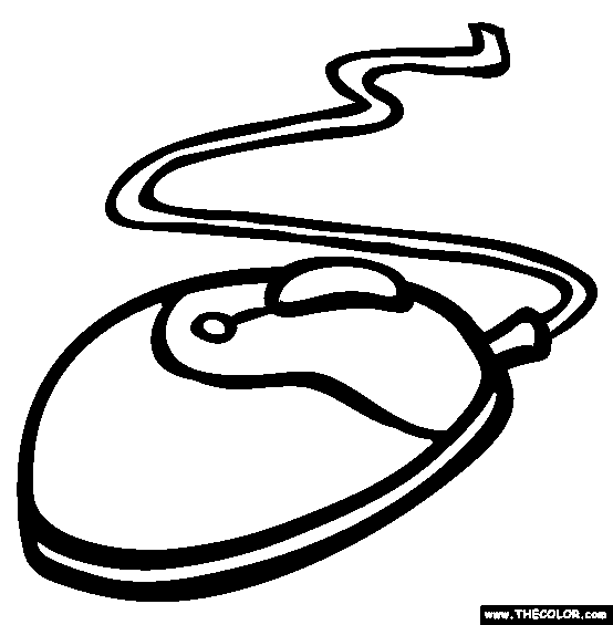 The Computer Mouse Coloring Page