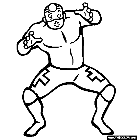 The Doctor Pro Wrestler Online Coloring Page