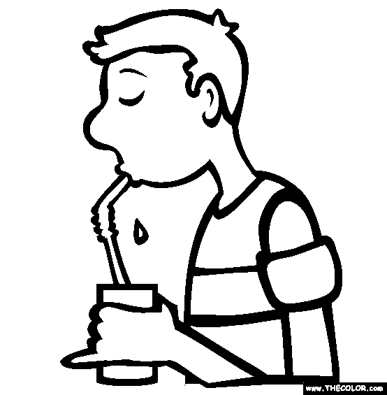 The Drinking Straw Coloring Page