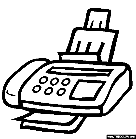The Fax Machine Coloring Page