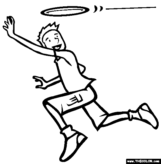 The Frisbee Coloring Page