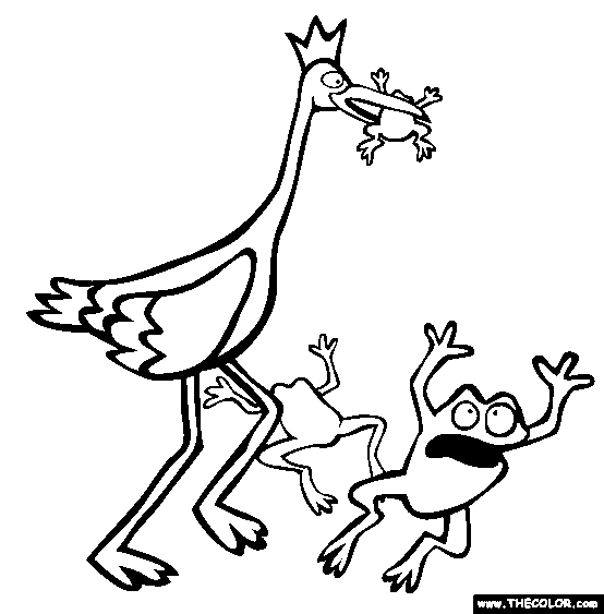 The Frogs Desiring A King Coloring Page