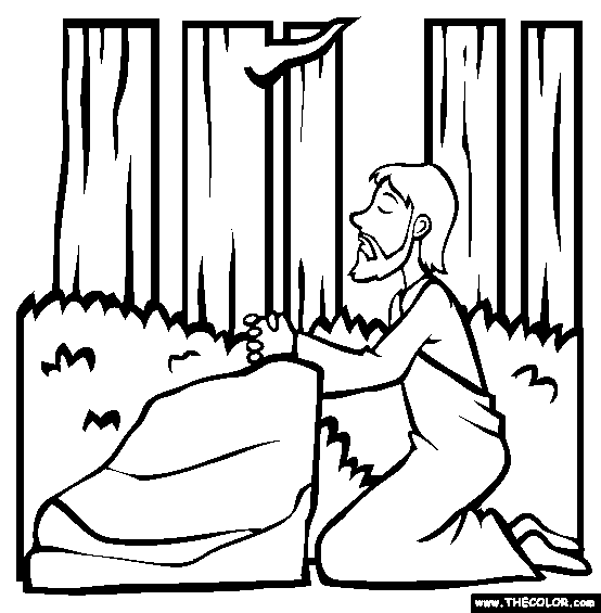 jesus in the garden of gethsemane coloring pages