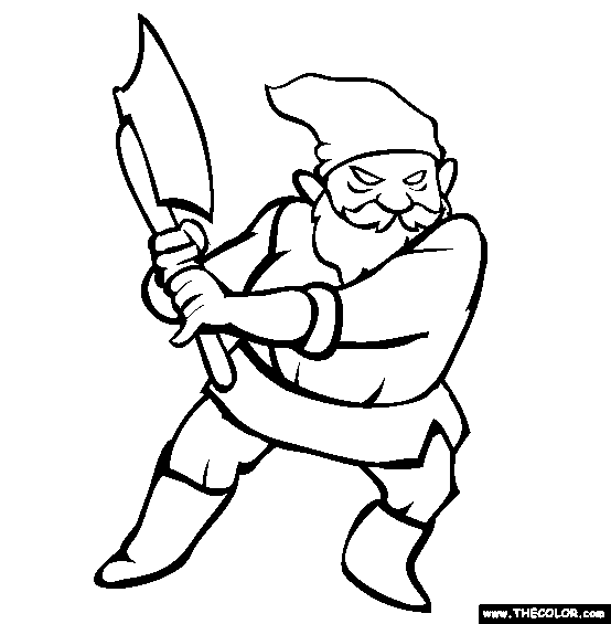 The Gnome Coloring Page