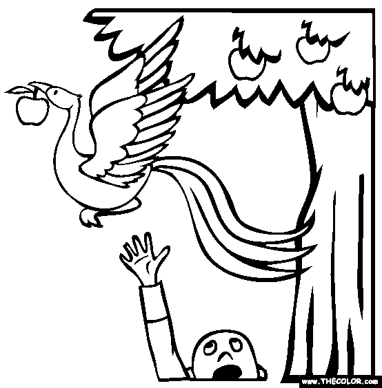 The Golden Bird Coloring Page