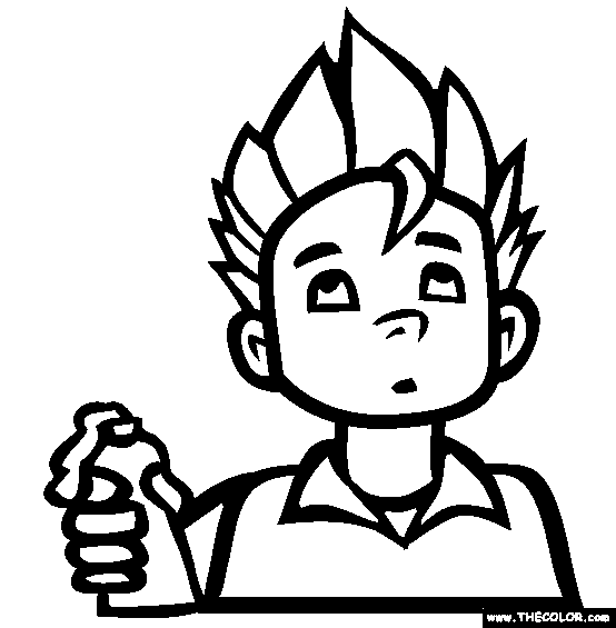 Hair Gel Coloring Page