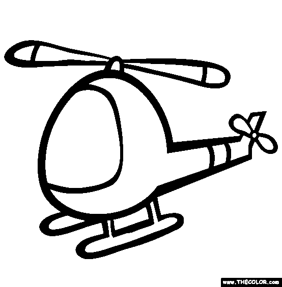 The Helicopter Coloring Page