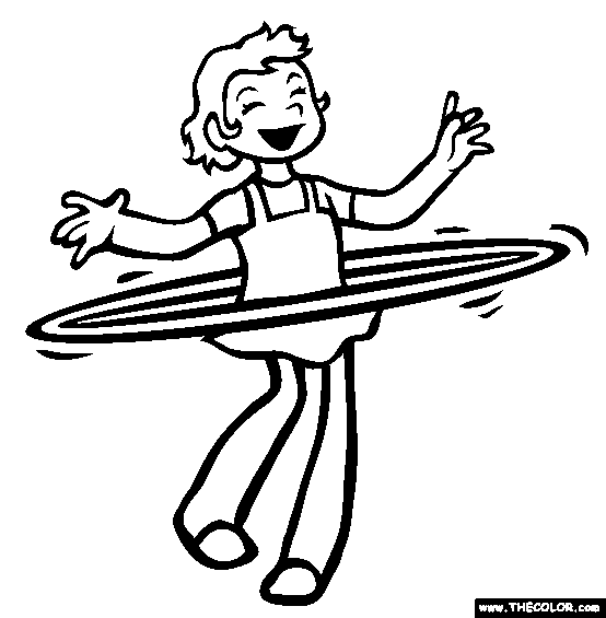 Hula Hoop Drawing Coloring Clipartmag Sketch Coloring Page