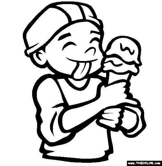 The Ice Cream Cone Coloring Page