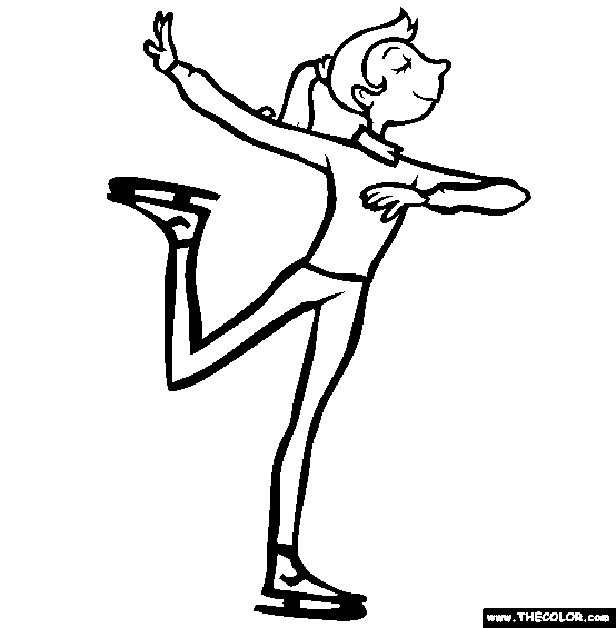 The Ice Skates Coloring Page