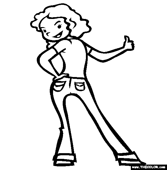 Jeans Coloring Page