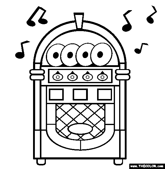 The Jukebox Coloring Page
