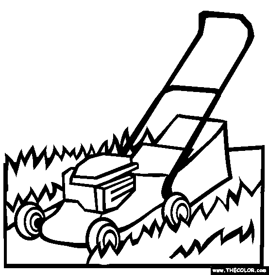 The Lawnmower Coloring Page | Free The Lawnmower Online Coloring.