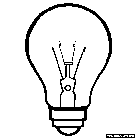 The Light Bulb Coloring Page