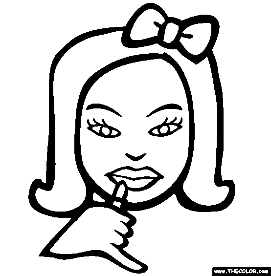 lipstick coloring pages