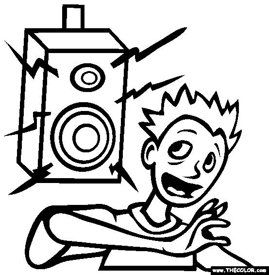 The Loudspeaker Coloring Page